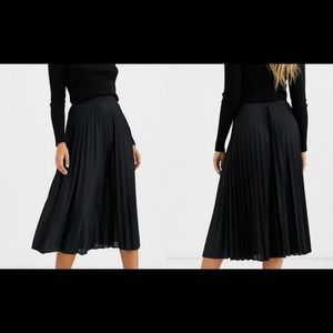 Pleated Black Skirt